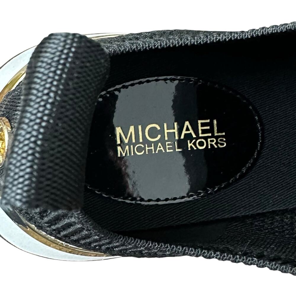 Michael Kors Women’s 5.5 Bodie Logo Tape Mesh Slip-On Trainer Shoes - Picture 7 of 9